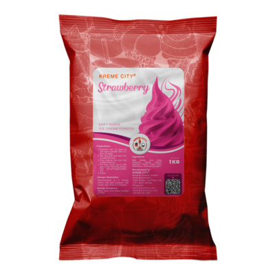 Kreme City Strawberry Soft Serve Ice Cream Powder Premix 1kg