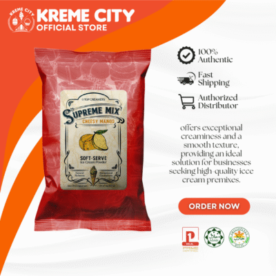 TOP Creamery Supreme Cheesy Mango Soft Serve Ice Cream Powder Premix 1kg