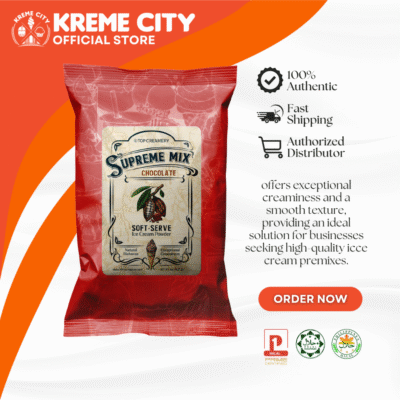 TOP Creamery Supreme Chocolate Soft Serve Ice Cream Powder Premix 1kg