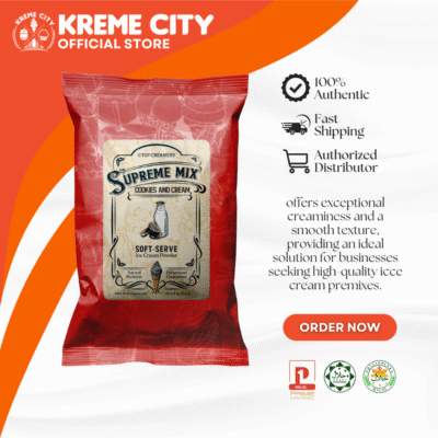 TOP Creamery Supreme Cookies and Cream Soft Serve Ice Cream Powder Premix 1kg