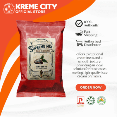 TOP Creamery Supreme Dark Chocolate Soft Serve Ice Cream Powder Premix 1kg