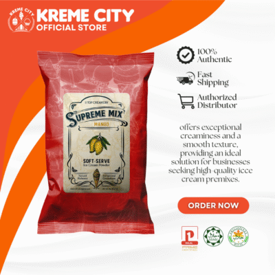TOP Creamery Supreme Mango Soft Serve Ice Cream Powder Premix 1kg