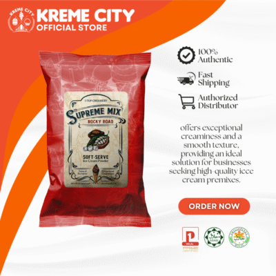 TOP Creamery Supreme Rocky Road Soft Serve Ice Cream Powder Premix 1kg