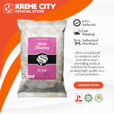 TOP Creamery Topmix Strawberry Soft Serve Ice Cream Powder 1kg