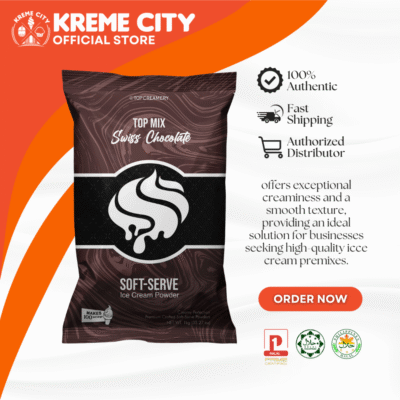 TOP Creamery Topmix Swiss Chocolate Soft Serve Ice Cream Powder 1kg