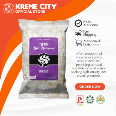 TOP Creamery Topmix Ube Macapuno Soft Serve Ice Cream Powder 1kg