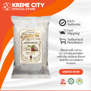 TOP Creamery Supreme Mix Reserve Edition Malagos Chocolate Soft-Serve Ice Cream Powder Premix 1kg